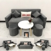 bộ ghế sofa băng xám đậm