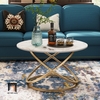 H2 Bàn sofa mặt đá xinh xắn 60 BSF52 Cibec khung chân cong