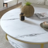 N1 Bàn sofa cho sảnh chờ xinh xắn BSF13 Octagon mặt đá 70 2 tầng