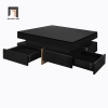 I2 Bàn sofa phòng khách mặt ván gỗ vuông 80 BSF96 Nataka màu đen