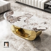 X1 Bàn sofa mặt đá ceramic sang trọng BSF56 Toyei 1m2 sảnh chờ