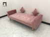 Z2 Bộ ghế sofa giường giá rẻ 2m GBL2 hồng cánh sen vải nhung