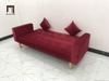 T2 Bộ ghế sofa bed bật giường 2m GBL2 đỏ đô vải nhung mềm
