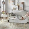 N2 Bàn sofa ván gỗ màu trắng BSF97 Bargem 1m phòng khách nhỏ