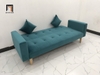 N2 Bộ ghế sofa giường gấp gọn 2m GBL2 xanh lá vải nhung