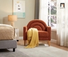 ghế sofa đơn vải nỉ cam