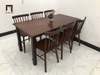 A1 Bộ bàn ăn 6-KH6-G18-B108-naugo 6 ghế 7 nan màu cafe nâu