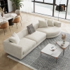 ghế sofa góc L trắng kem