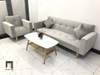 H1 Bộ ghế sofa văn phòng giá rẻ KL4 GBL2 xám tro vải nhung