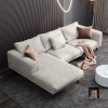 ghế sofa góc L sang trọng xám trắng