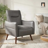 sofa đơn da xám