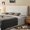 W1 Giường ngủ vải nỉ bố GN87 Blackarg 1m6 xám trắng giá rẻ