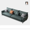 ghế sofa dài 2m da giả xanh lá