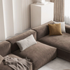 F2 Ghế sofa góc L màu nâu đậm GT158 Plainview 2m6 x 1m6 vải nỉ