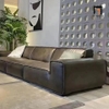 sofa da màu nâu