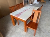 bộ bàn ăn 6 ghế gỗ nâu
