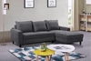 set ghế sofa góc 2m2 x 1m6 xám đen