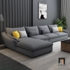 sofa góc xám lông chuột