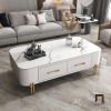 bàn sofa 1m1 x 55 mặt đá trắng