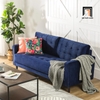 sofa băng màu xanh đậm vải nhung