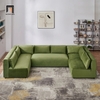 set ghế sofa chữ U 2m8 x 1m6 vải nhung rẻ