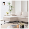 E3 Bộ ghế sofa chữ U giá rẻ UT30 Yushi 3m trắng kem vải nỉ