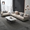 bộ ghế sofa vải nỉ trắng kem