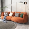 ghế sofa băng cong vải nhung nỉ