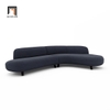 bộ ghế sofa góc xanh đậm vải nỉ