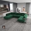 sofa chữ U cao cấp vải nhung