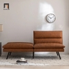 sofa giường 1m8 da giả nâu đậm