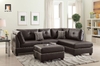 sofa góc 2m6 x 1m6 da giả nâu