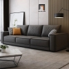 sofa băng dài 2m3 da Pu xám đen