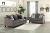 bộ ghế sofa phòng khách xám lông chuột