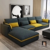 bộ ghế sofa góc L vải nỉ phối màu