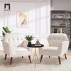 ghế sofa đơn trắng kem