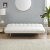 sofa giường vải lông cừu trắng kem