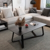 bàn sofa mặt đá chân sắt