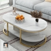 bàn sofa gia đình mặt đá trắng