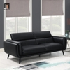 sofa băng da màu đen