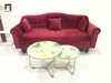 sofa băng dài 2m đỏ đô vải nhung