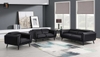 set ghế sofa da giả Pu màu đen