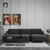 Q1 Bộ ghế sofa góc L nỉ giá rẻ GT238 Tamora 2m3 x 1m6 xám đậm