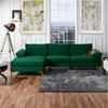 sofa góc xanh lá