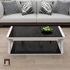 bàn sofa 1m x 50 kính đen
