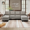 M2 Ghế sofa chữ U giá rẻ UT27 Eilean 2m6 vải bố xám đen