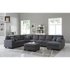 J1 Bộ ghế sofa U giá rẻ UT33 Marsala 3m4 vải bố xám trắng