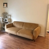 O2 Ghế sofa văng nỉ màu cam BT50 Fresnes 2m1 cho shop tiệm