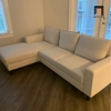 Q2 Bộ ghế sofa góc L giá rẻ GT102 Gotfry 2m2 x 1m6 màu xám đen