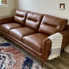 V2 Ghế sofa băng 3 nệm ngồi da Pu BHQ15 Amina dài 2m2 cao cấp
